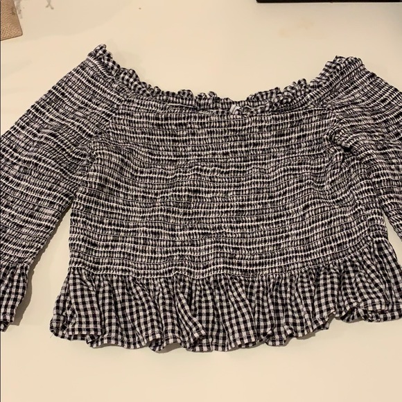 cute black and white checkered top - Picture 1 of 2